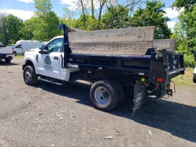 Salvage 2021 Ford F350 Dump Truck in White