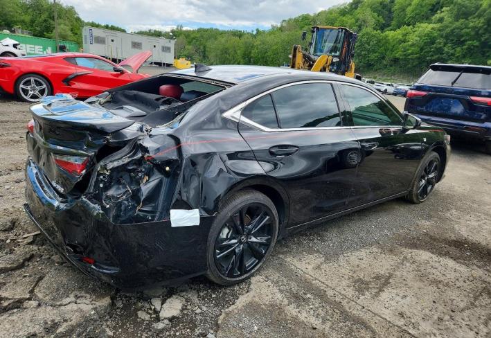 Salvage 2024 Lexus Es 350 F Sport Handling in Черный