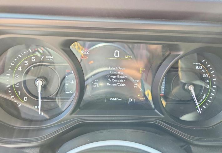 Salvage 2024 Jeep Wrangler Sahara 4xe in Red