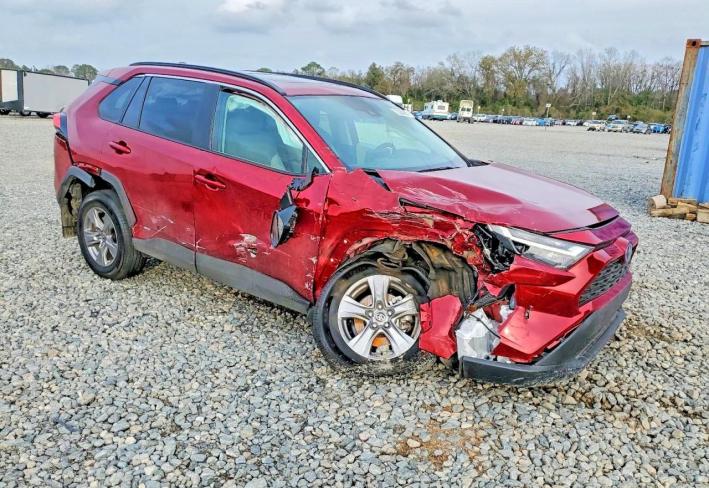 Salvage 2024 Toyota Rav4 Hybrid Xle in Burgundy