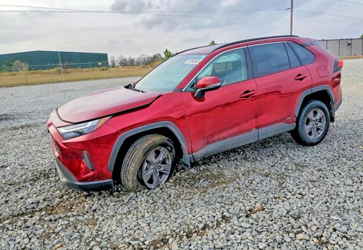 Salvage 2024 Toyota Rav4 Hybrid Xle in Burgundy