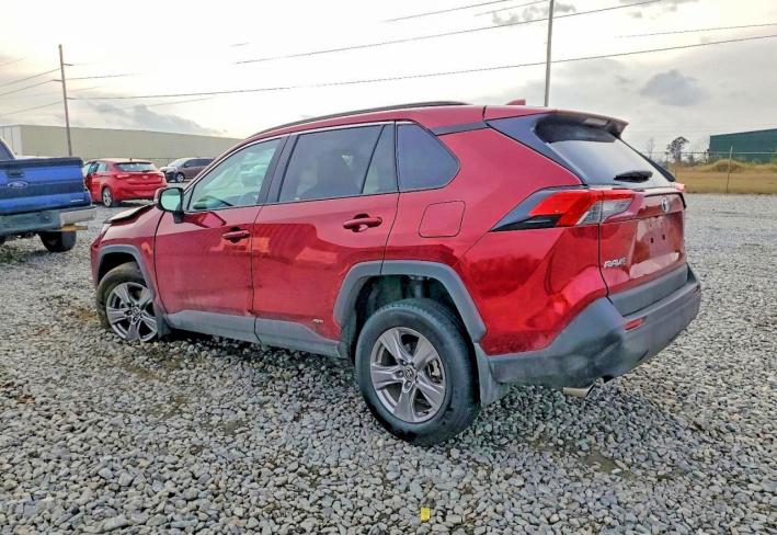 Salvage 2024 Toyota Rav4 Hybrid Xle in Burgundy