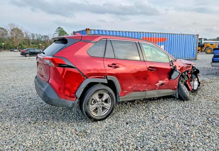 Salvage 2024 Toyota Rav4 Hybrid Xle in Burgundy