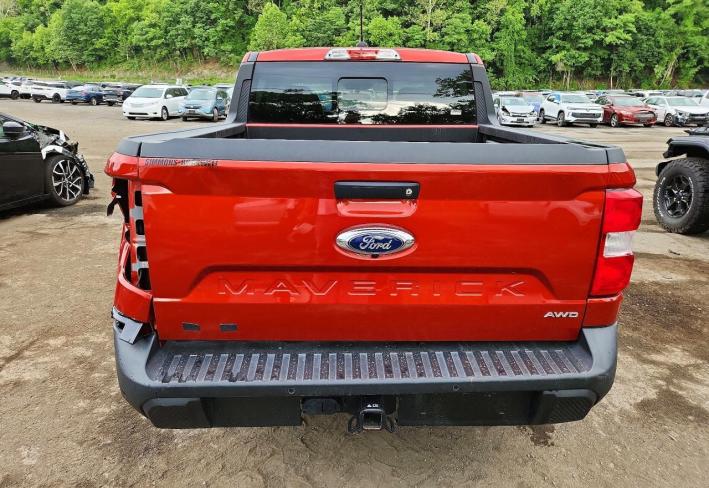 Salvage 2024 Ford Maverick Lariat in Orange