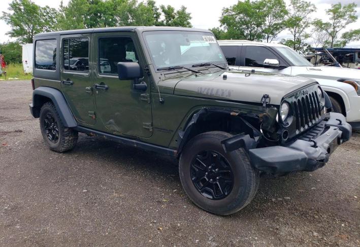 Salvage 2016 Jeep Wrangler Unlimited Sport in Зеленый