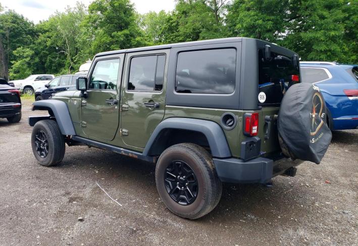 Salvage 2016 Jeep Wrangler Unlimited Sport in Зеленый