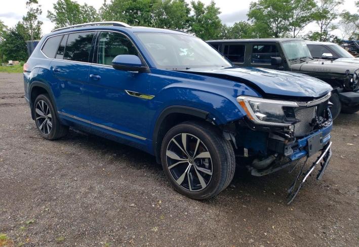 Salvage 2025 Volkswagen Atlas Sel Premium R-line in Blue