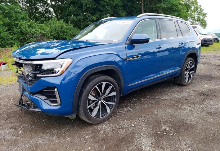 Salvage 2025 Volkswagen Atlas Sel Premium R-line in Blue