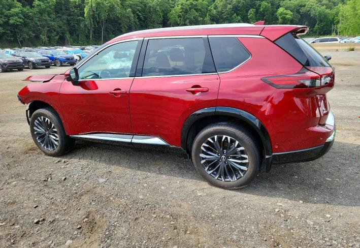 Salvage 2025 Nissan Rogue Platinum in Burgundy