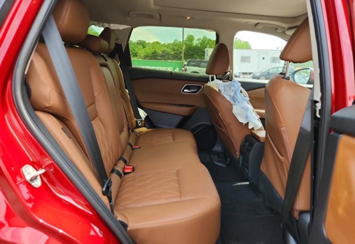 Salvage 2025 Nissan Rogue Platinum in Burgundy
