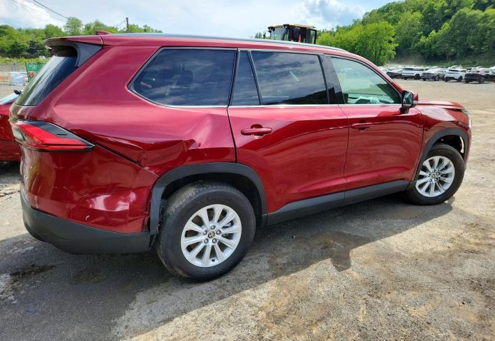 Salvage 2024 Toyota Grand Highlander Xle in Бордовый