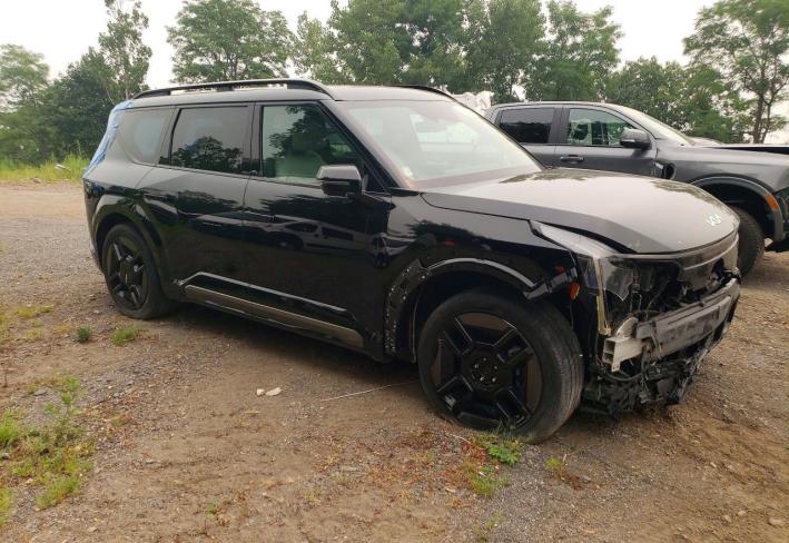 Salvage 2024 Kia Ev9 Gt Line in Черный