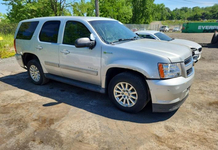Salvage 2011 Chevrolet Tahoe Hybrid in Gray