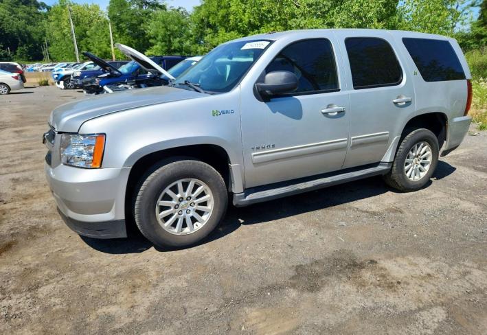 Salvage 2011 Chevrolet Tahoe Hybrid in Gray