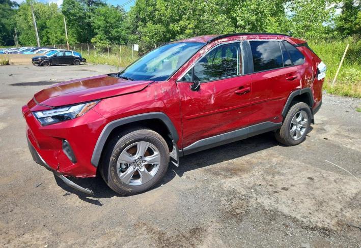 Salvage 2025 Toyota Rav4 Hybrid Xle in Бордовый