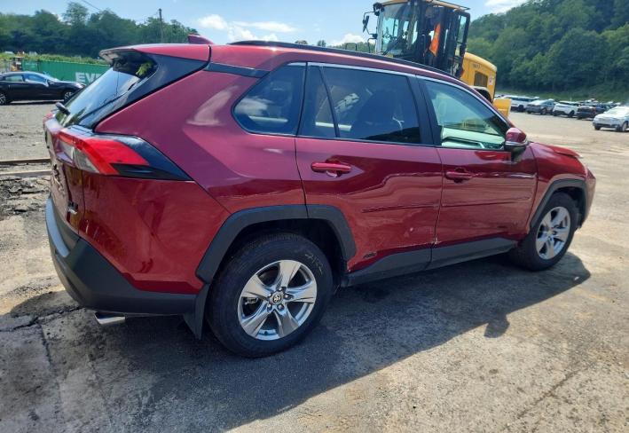 Salvage 2025 Toyota Rav4 Hybrid Xle in Бордовый