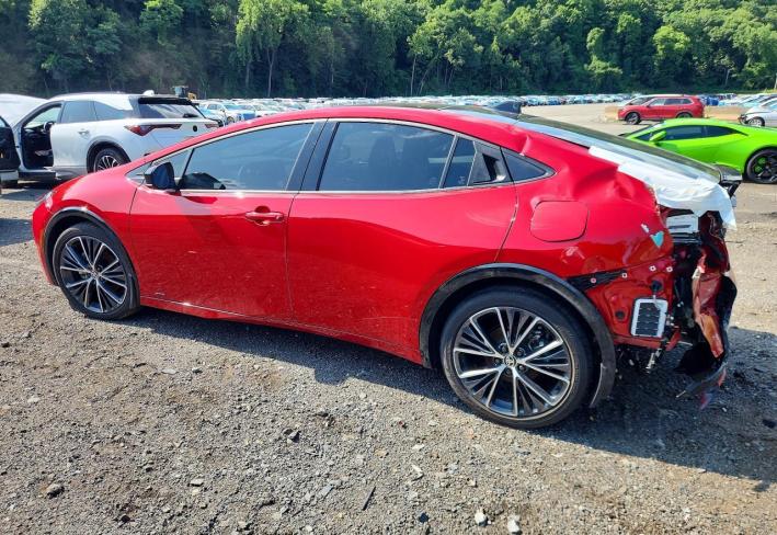 Salvage 2024 Toyota Prius Limited in Red