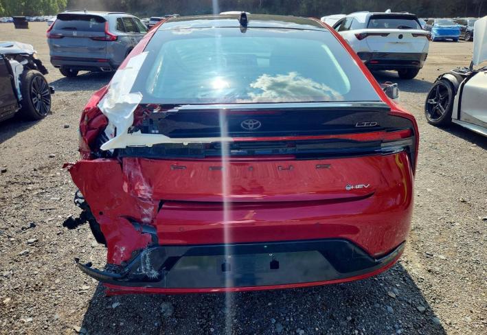 Salvage 2024 Toyota Prius Limited in Red