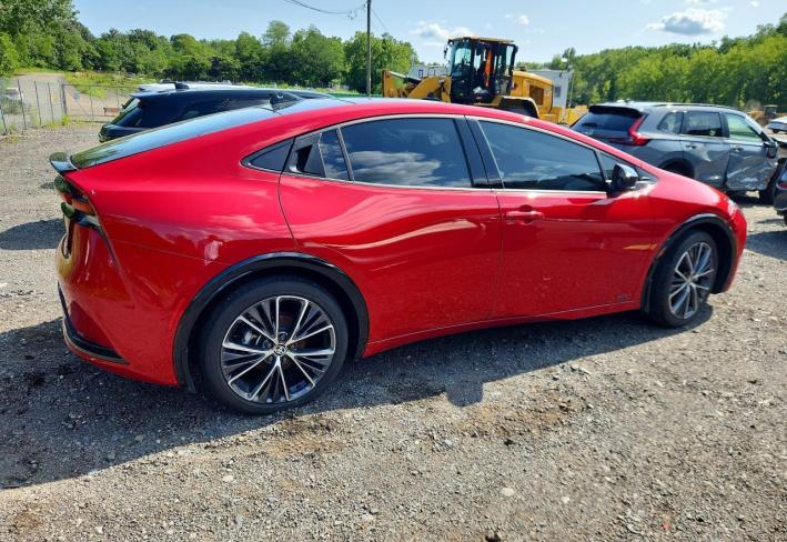 Salvage 2024 Toyota Prius Limited in Red
