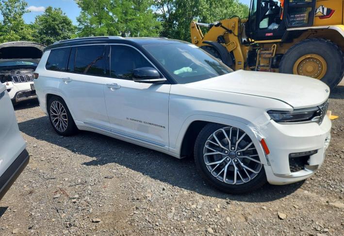 Salvage 2021 Jeep Grand Cherokee L Summit in White