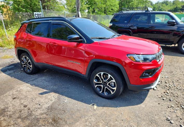 Salvage 2024 Jeep Compass Limited in Red