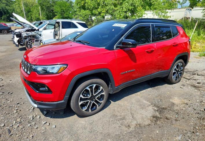 Salvage 2024 Jeep Compass Limited in Red