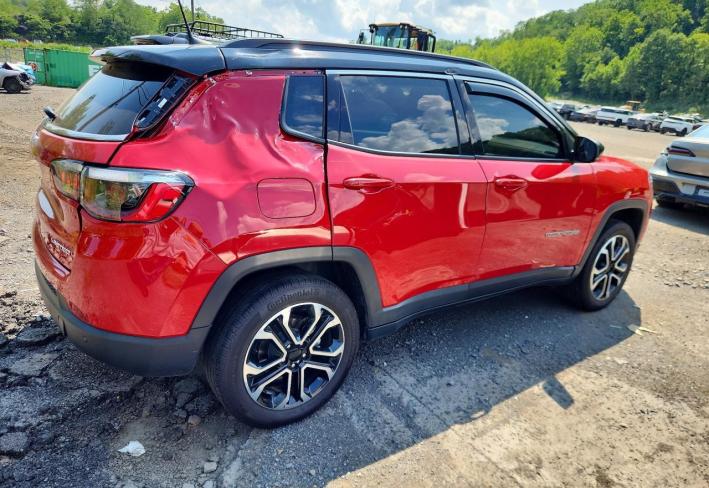 Salvage 2024 Jeep Compass Limited in Red