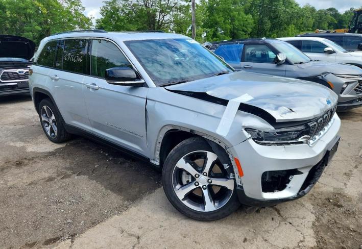 Salvage 2023 Jeep Grand Cherokee Limited 4xe in Silver