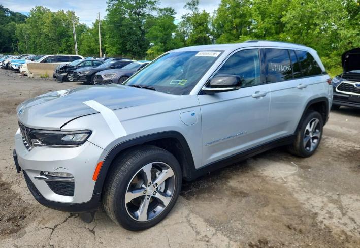 Salvage 2023 Jeep Grand Cherokee Limited 4xe in Silver