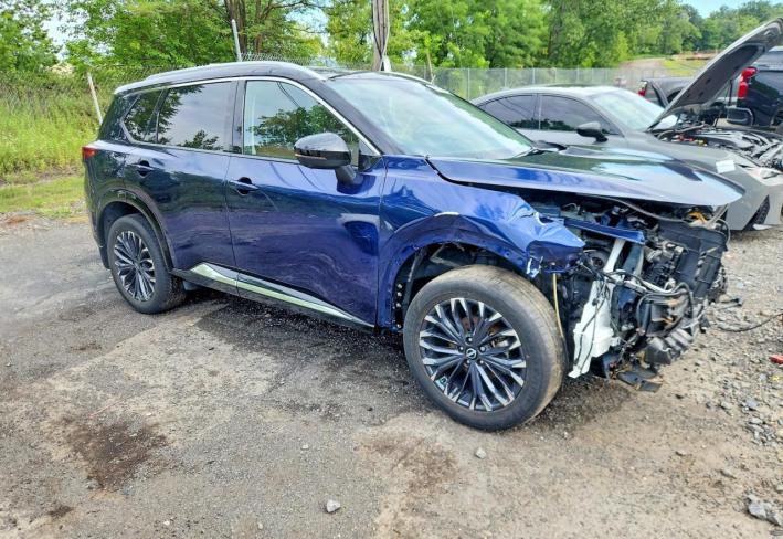 Salvage 2025 Nissan Rogue Platinum in Blue