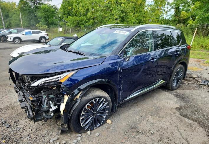 Salvage 2025 Nissan Rogue Platinum in Blue