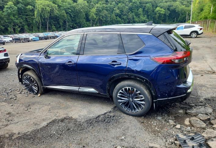 Salvage 2025 Nissan Rogue Platinum in Blue