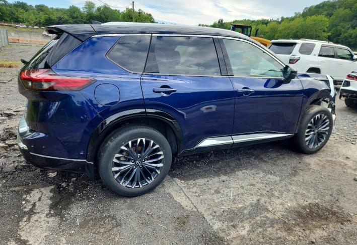 Salvage 2025 Nissan Rogue Platinum in Blue