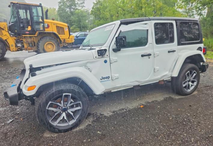 Salvage 2024 Jeep Wrangler 4xe in White