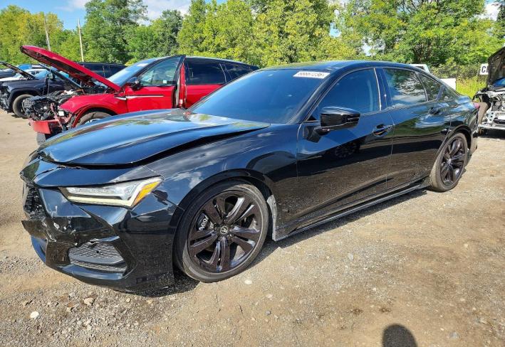 Salvage 2021 Acura Tlx Technology in Black