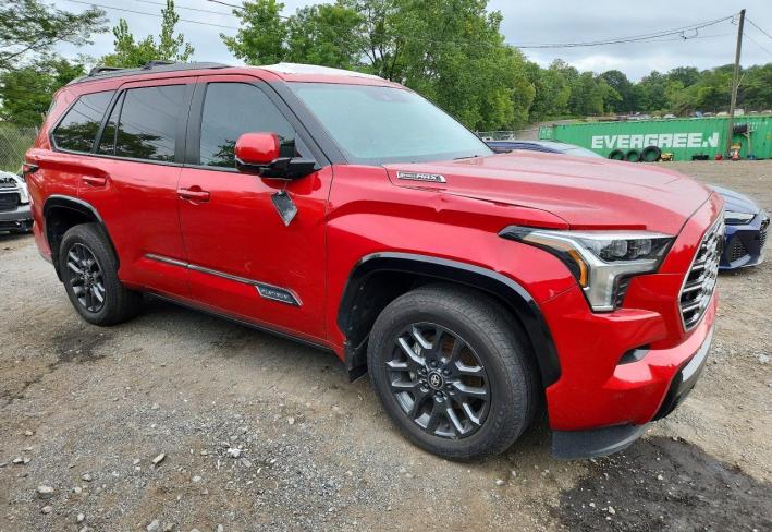 Salvage 2025 Toyota Sequoia Platinum in Burgundy