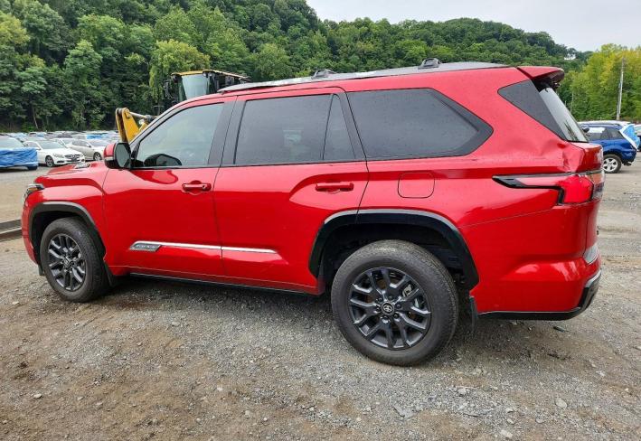 Salvage 2025 Toyota Sequoia Platinum in Burgundy