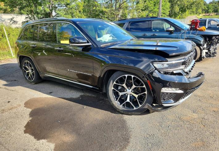 Salvage 2023 Jeep Grand Cherokee Summit 4xe in Black