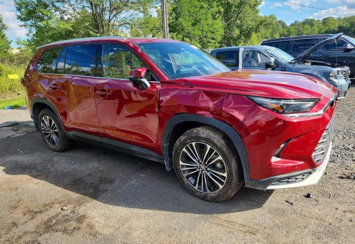 Salvage 2026 Toyota Grand Highlander Hybrid Max Platinum in Burgundy