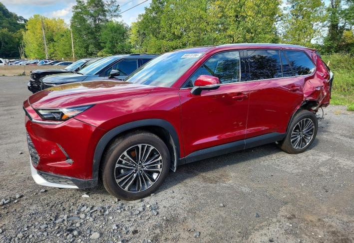 Salvage 2026 Toyota Grand Highlander Hybrid Max Platinum in Burgundy