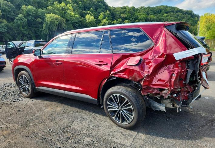 Salvage 2026 Toyota Grand Highlander Hybrid Max Platinum in Burgundy