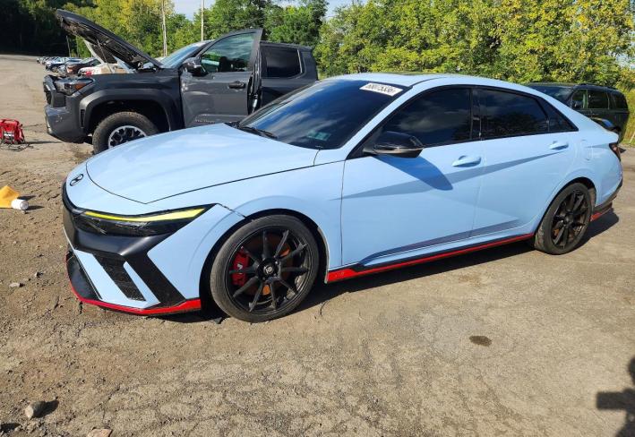 Salvage 2025 Hyundai Elantra N in Blue