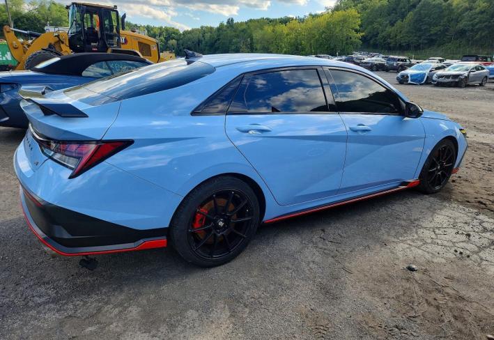 Salvage 2025 Hyundai Elantra N in Blue