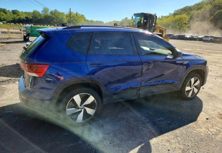 Salvage 2024 Volkswagen Taos S in Blue