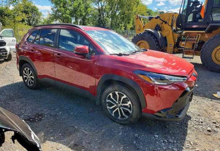 Salvage 2024 Toyota Corolla Cross Hybrid Se in Red