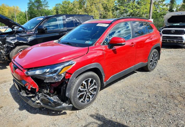 Salvage 2024 Toyota Corolla Cross Hybrid Se in Red