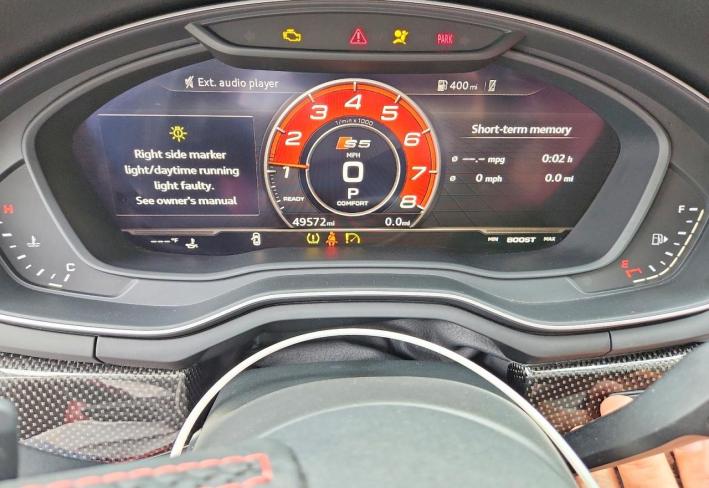 Salvage 2019 Audi S5 Premium Plus in Черный