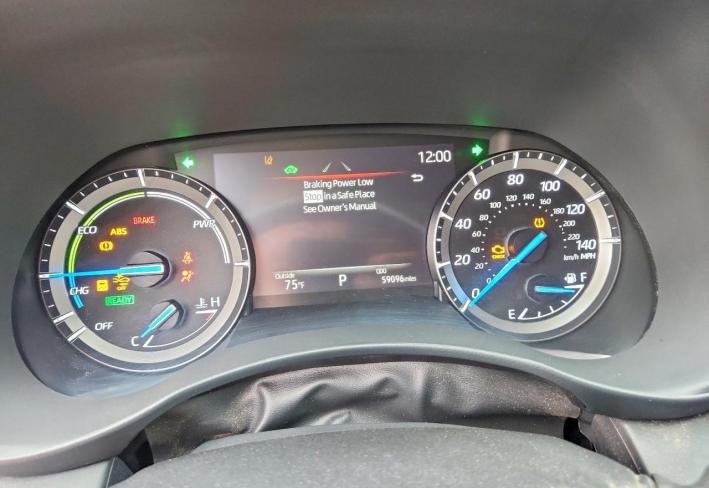 Salvage 2021 Toyota Highlander Hybrid Platinum in Gray