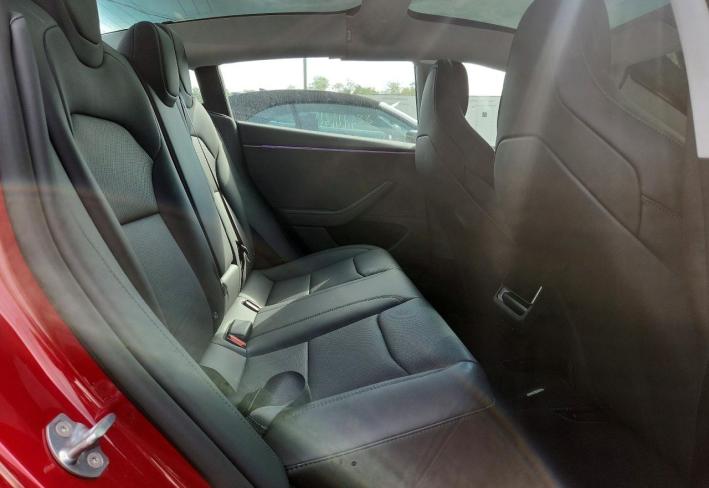 Salvage 2026 Tesla Model 3 Performance in Burgundy