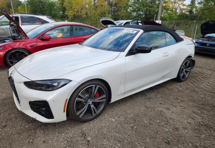 Salvage 2024 Bmw 430i  in White